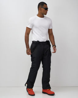 Горнолыжные мужские брюки зимние черного цвета 9800Ch - Mtforce фото 3