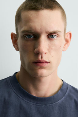 CAMISETA B?SICA LAVADA / Azul?n - Zara фото 5