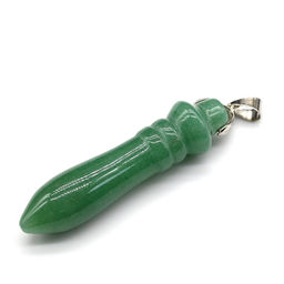 Кулон из кварца (имитация нефрита) 12*53мм