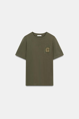 CAMISETA FORNITURA EFECTO LAVADO / Verde