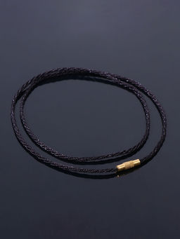 Цена за 10 шт. Шнурок текстильный с винтовым замком, 50 см, чёрный