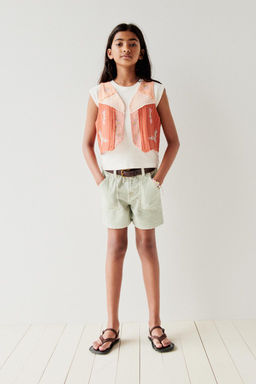 ISLEMELI PATCHWORK YELEK - Zara фото 5