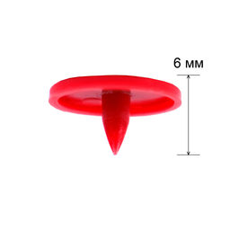 Кнопка Micron POM-10/500 Кнопки пластиковые пластик d 10 мм 500 шт. № 003 красный