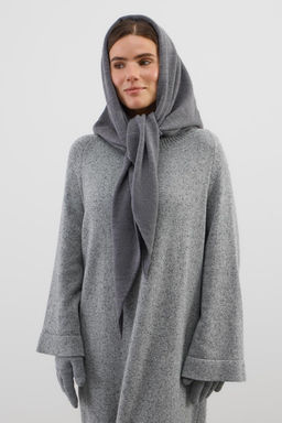 ЕВ 15019/ш/серый меланж шарф-косынка жен