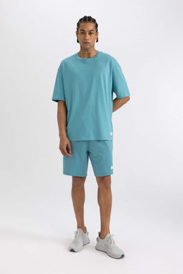 DeFactoFit Slim Fit Dar Kesim Cepli Bask?l? Sporcu Sort  фото 4