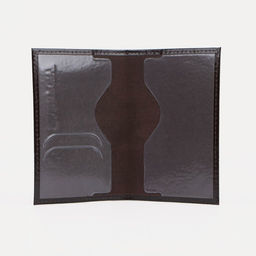 Обложка для паспорта, тиснение, гладкая, коричневая