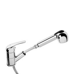 Смеситель для кухни ZEIN ZC2041, однорычажный, картридж 35 мм, с выдвижной лейкой, хром