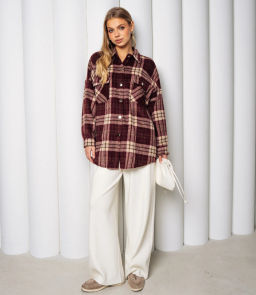 Рубашка #КТ25552, бордовый - Dommod фото 4