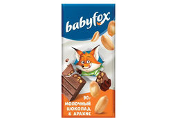 BabyFox, молочный шоколад с арахисом, 90 г