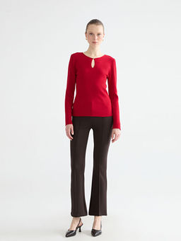 Bisiklet Yaka Kad?n Triko Kazak