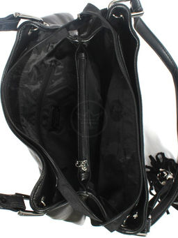 Сумка женская иск/кожа+нат/замша GT-MAQ 63116 MAQ-1/F 001-1/М-1/F 001-1, 1отд+карм/пер, черный SALE 257810 - Adelia фото 3