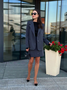 Жакет AURA 1109-170 темно-серый, графит