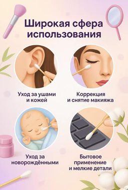 Ватные палочки бамбук, ЭКО продукт, Панда