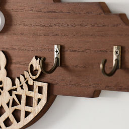 Настенные крючки декоративные «Большой ключик», дерево, 33×2.3×15 см