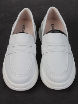 03-PDD171-1 WHITE Полуботинки женские (натуральная кожа)