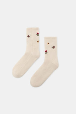 EMBROIDERED FLORAL SOCKS - Zara фото 4