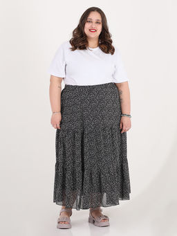 Юбка ярусная шифоновая - Almond фото 32