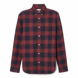Мужская рубашка Timberland Shirt Tartan S/cell темно-синяя