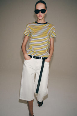 CAMISETA INTERLOCK MANGA CORTA / amarillo - Zara фото 4