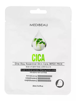 MEDIBEAU Маска тканевая для лица с экстрактом центеллы / One Day Essential Skin Care Mask Pack Cica, 20 мл