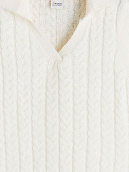 Polo Yaka K?z ?ocuk Triko S?veter