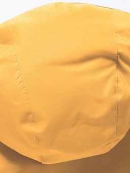 Парка зимняя подростковая для мальчика с капюшоном желтого цвета 9533J