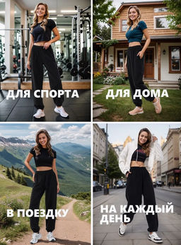 Брюки жен.арт.1226/4-3,черные - Binita фото 11