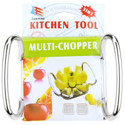 Овощерезка из нержавеющей стали 3 в 1 со сменными насадками 10х10х1см, основание из нержавеющей стали 13х10х6,5см, на картоне, с подвеской (Китай) - Домашняя мода фото 2