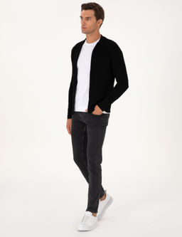 Siyah Regular Fit Fermuarl_ Triko H_rka - Cacharel фото 4