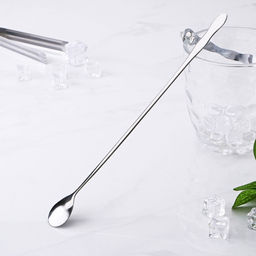 Ложка для коктейлей из нержавеющей стали, длина 31,5 см, цвет серебряный - Simaland фото 3