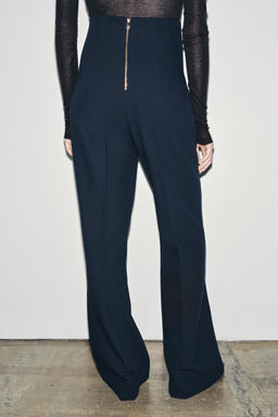 ZW COLLECTION HIGH-WAIST ZIP TROUSERS - Zara фото 7