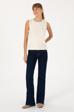 Kad_n Krem Bisiklet Yaka S_veter - U.s. polo assn фото 4