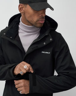 Парка спортивная мужская с капюшоном softshell черного цвета 9565Ch - Mtforce фото 23