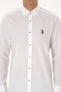 Erkek Beyaz Uzun Kollu Basic G_mlek Sepette S_rpriz _ndirim - U.s. polo assn фото 6