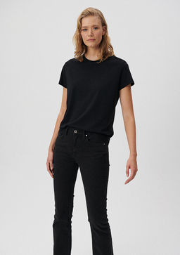 Bisiklet Yaka Siyah Basic Tisort