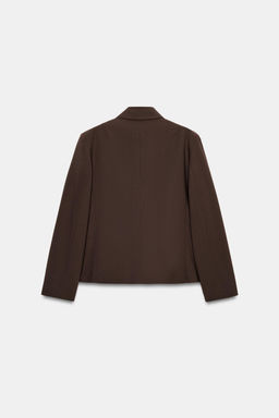 BLAZER CRUZADA CUELLO SOLAPA / Marr?n - Zara фото 3