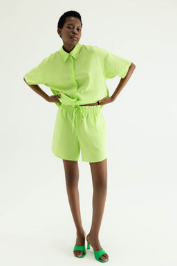 Короткие шорты из комбинированной ткани - Incity фото 4