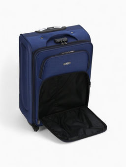 Чемодан на колёсах средний 72 л (M), на молнии, кодовый замок, 4 колеса, синий
