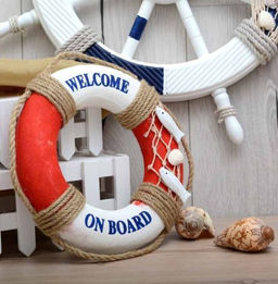 Спасательный круг декоративный Добро пожаловать на борт 19 см / AX20C /уп 100/ - Галеонтрейд фото 4