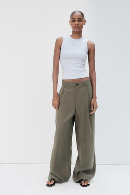 FLOWING DARTED TROUSERS