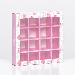 Цена за 2 шт. Коробка для 16 конфет, 8 марта 17.7?17.7?3.8 см