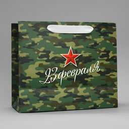 Цена за 2 шт. Пакет подарочный ламинированный, упаковка, С 23 февраля, ML 27?23?11.5 см