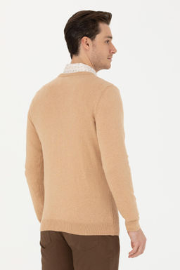 Мужской базовый свитер песочного меланжа - U.s. polo assn фото 5