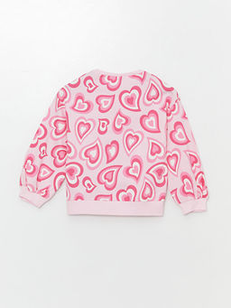 Bisiklet Yaka Bask?l? Uzun Kollu K?z ?ocuk Pijama Tak?m?