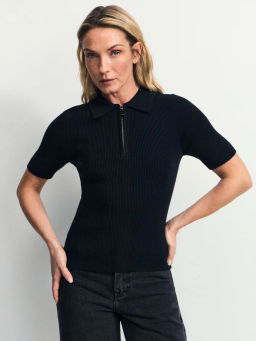 Джемпер в рубчик с молнией / Zarina фото 3