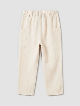 Erkek ?ocuk Keten Kar???ml? Kargo Pantolon