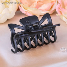 Цена за 12 шт. Крабик для волос «Двойной зубец», бант, 8 см, МИКС