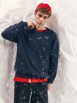 Джемпер мужской синий деним 121922