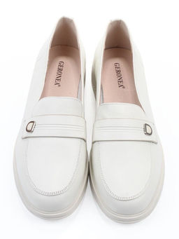 03-DEB2-3 MILK Лоферы женские (натуральная кожа)