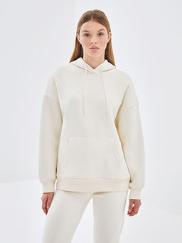 Oversize Kad?n Kal?n Hoodie